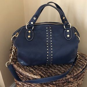 Gorgeous Blue Grain Leather Michael Kors Purse